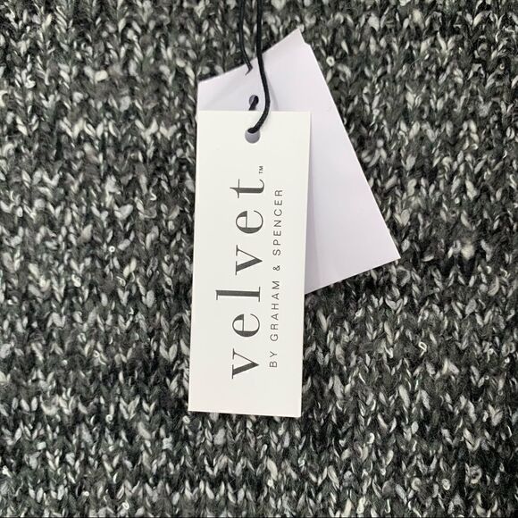 Velvet by Graham & Spencer NWT Knit Wool Blend Fringe Cardigan w Pockets & Belt - Picture 9 of 11